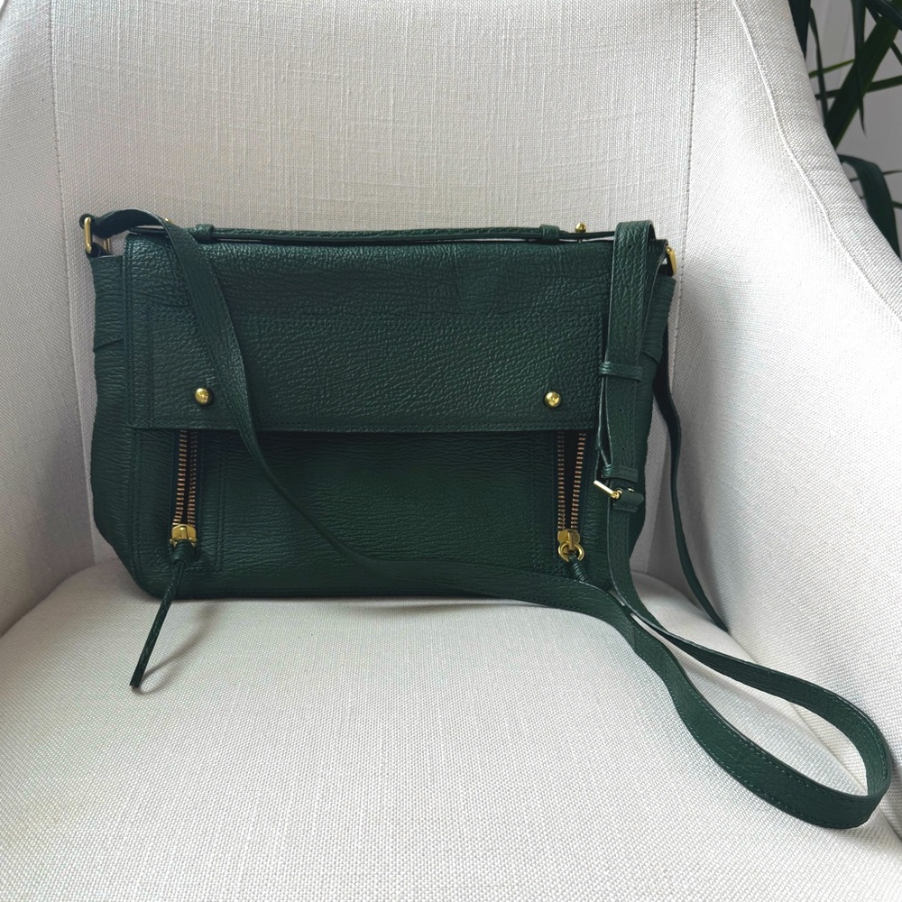 3.1 PHILLIP LIM Pashli Leather Messenger Satchel Bag in Green